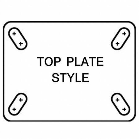 Rigid V-Groove Track-Wheel Plate Caster V412