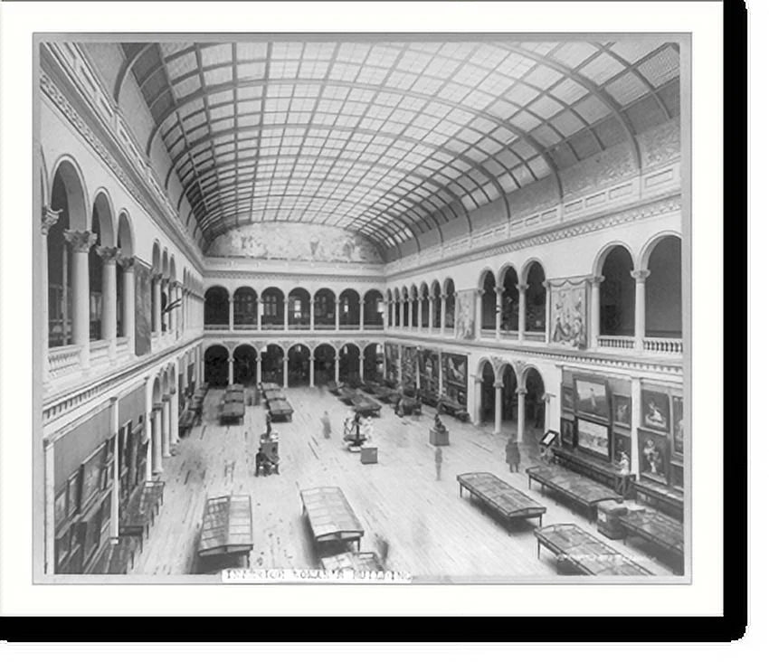 Historic Framed Print, panoramic view of interior from balcony, 17-7/8" x 21-7/8" N7486