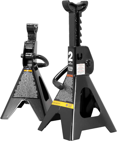 2 Ton Hydraulic Trolley Service Jack Combo with 2 Jack Stands, Black W626