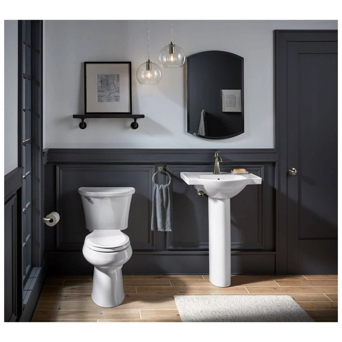 Single-Hole Sink Basin, 24-Inch, Ice Grey O89835