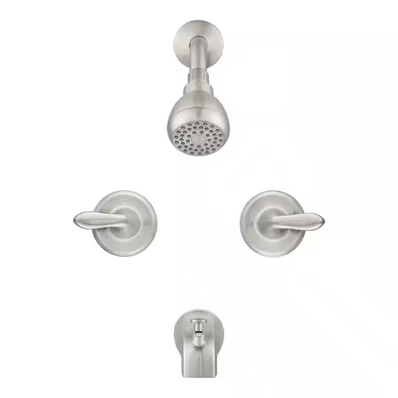 2-Handle 1-Spray Tub and Shower Faucet 1.8 GPM Brushed Nickel Y49722