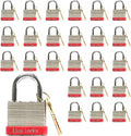 24 Keyed-Alike Padlocks with 1.25” Shackle, Hardened Steel Case, Brass Cylinder C789