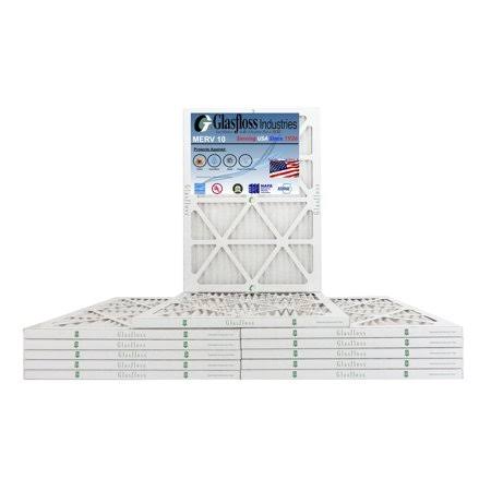 14x22x1 MERV 10 Furnace Air Filter, Qty:12 I339