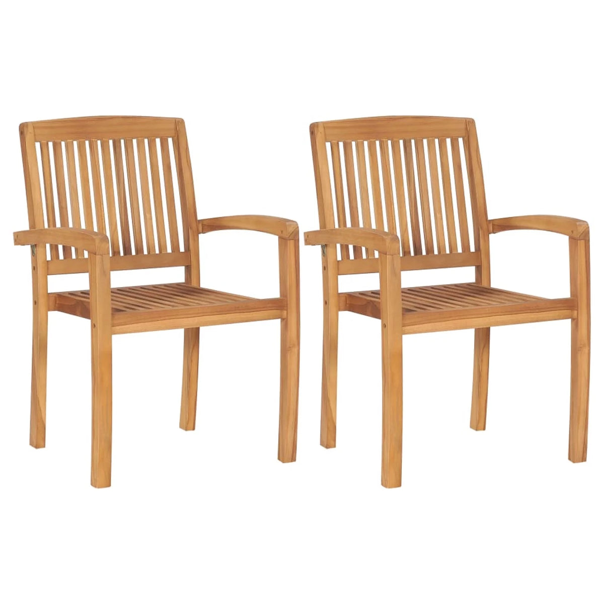 Patio Chairs 2 pcs with Anthracite Cushions Solid Teak Wood U195526