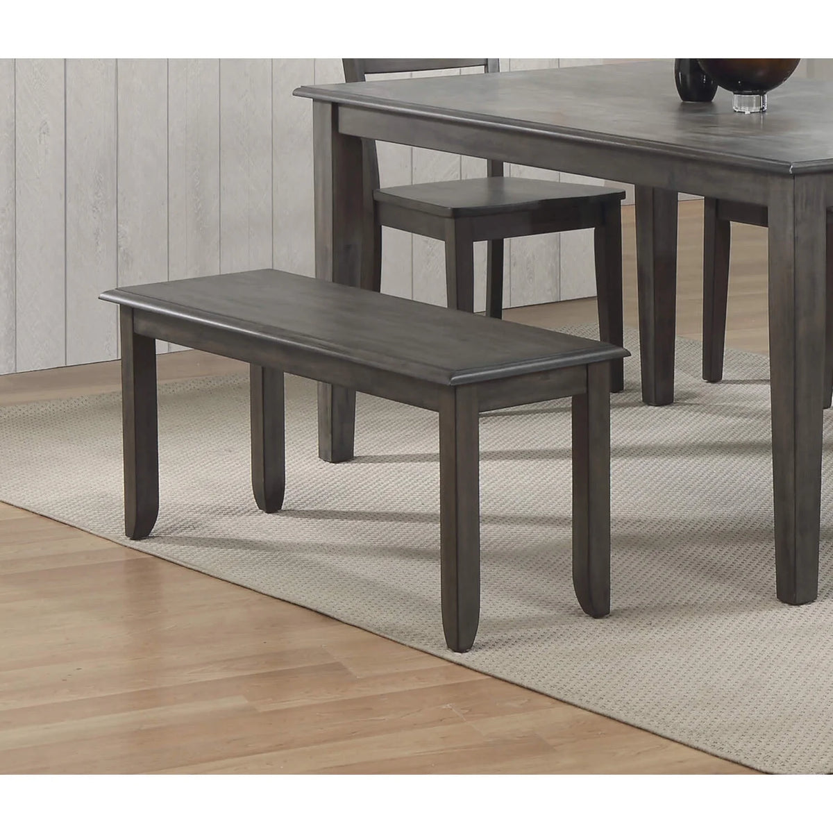 Gray Wood Dining Bench E579