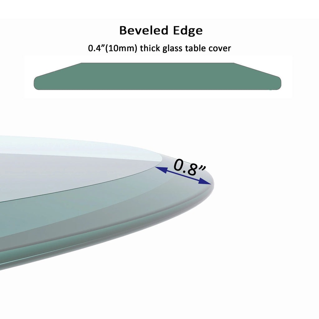40'' Round Clear Tempered Glass Table Top T73320