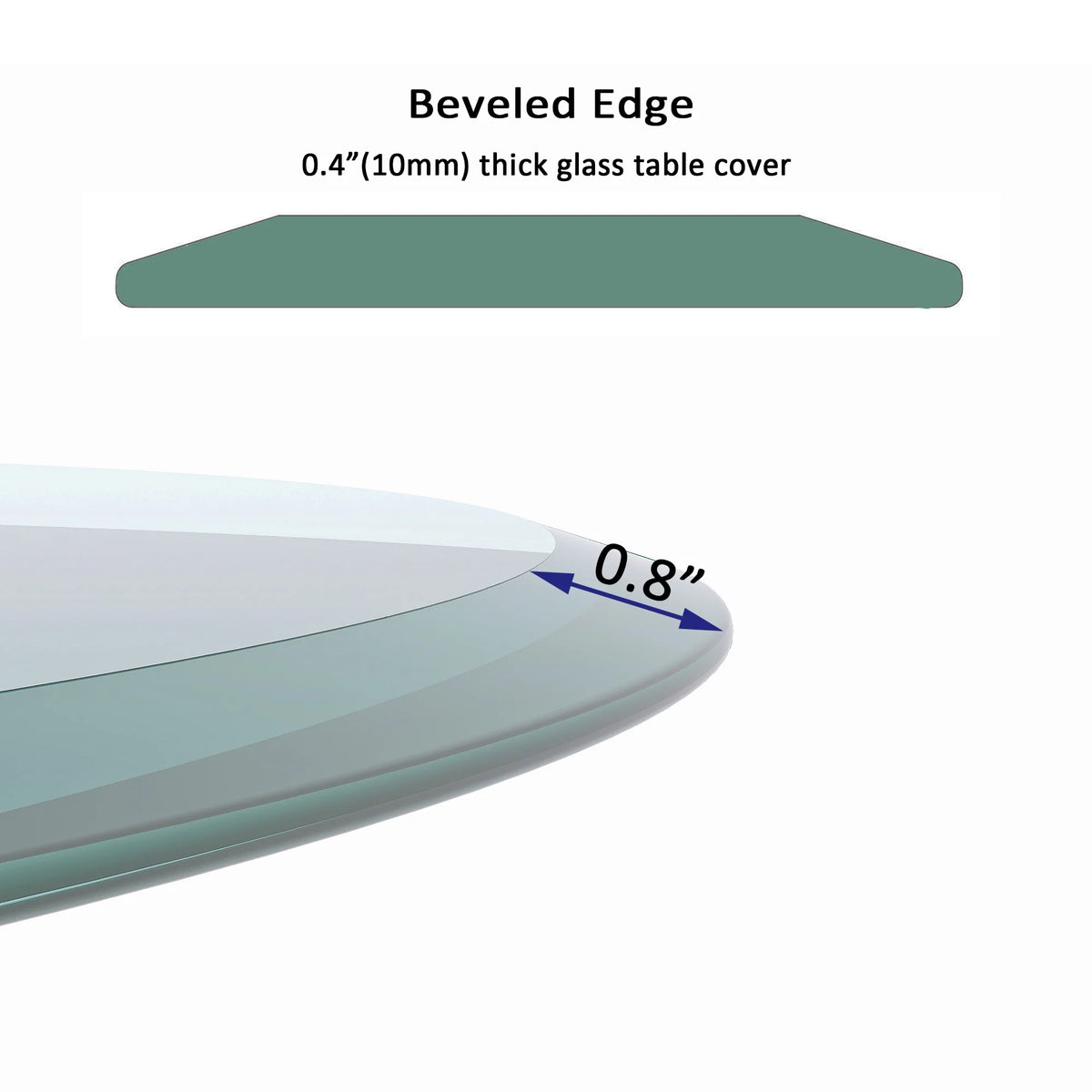 40'' Round Clear Tempered Glass Table Top T73320