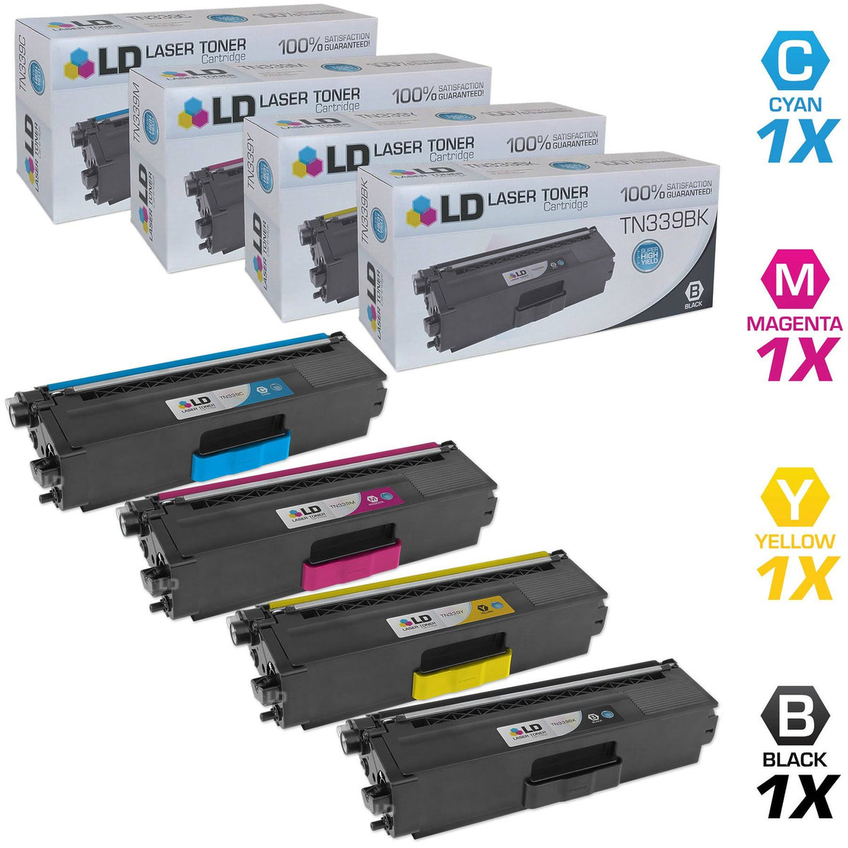 4-Pack High Yield Toner Cartridges Y165082