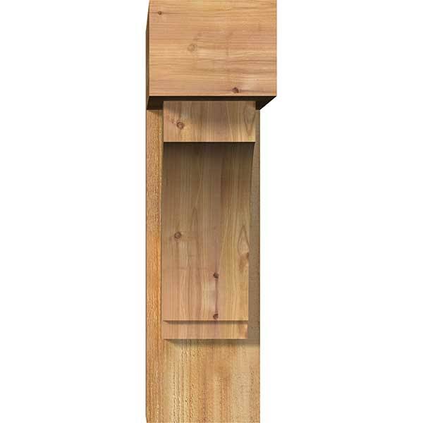 8x22W x 24x22D x 28x22H Imperial Block Rough Sawn Bracket w/ Offset Brace R89415