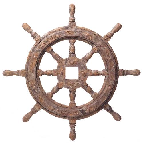 Antique Finish Shipwheel B809