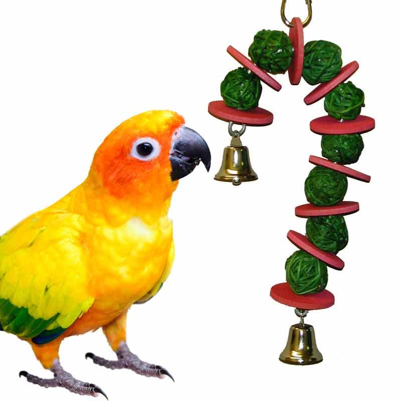 Vine Ball Candy Cane Bird Toy X182758