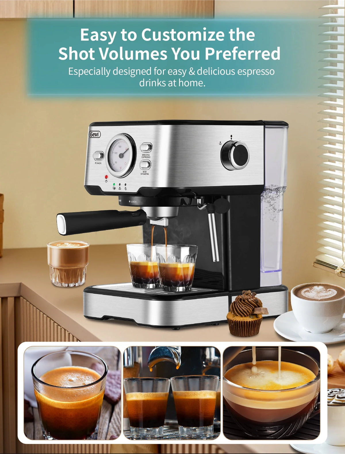 15 Bar Espresso Machine with Steamer L20732