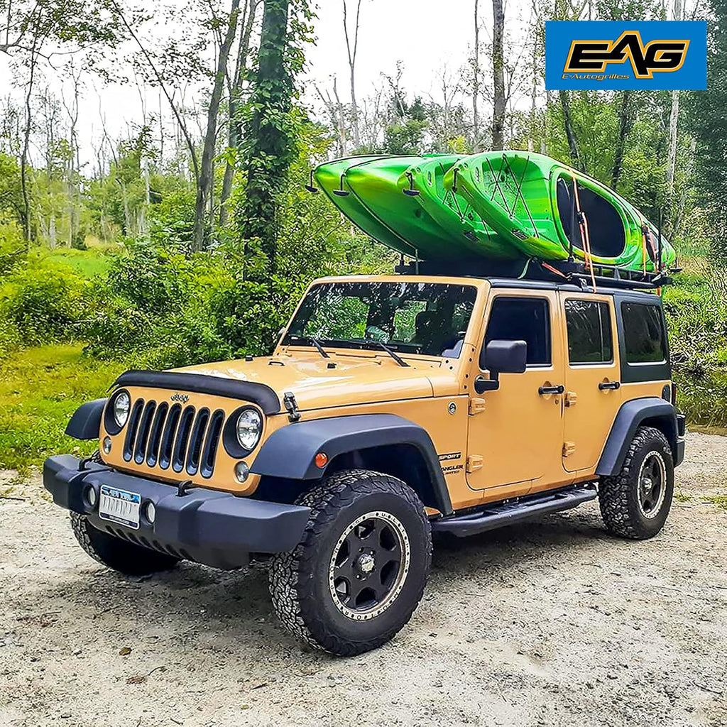2/4 Door Roof Rack Cargo Basket with Wind Deflector 2 PCS S483674