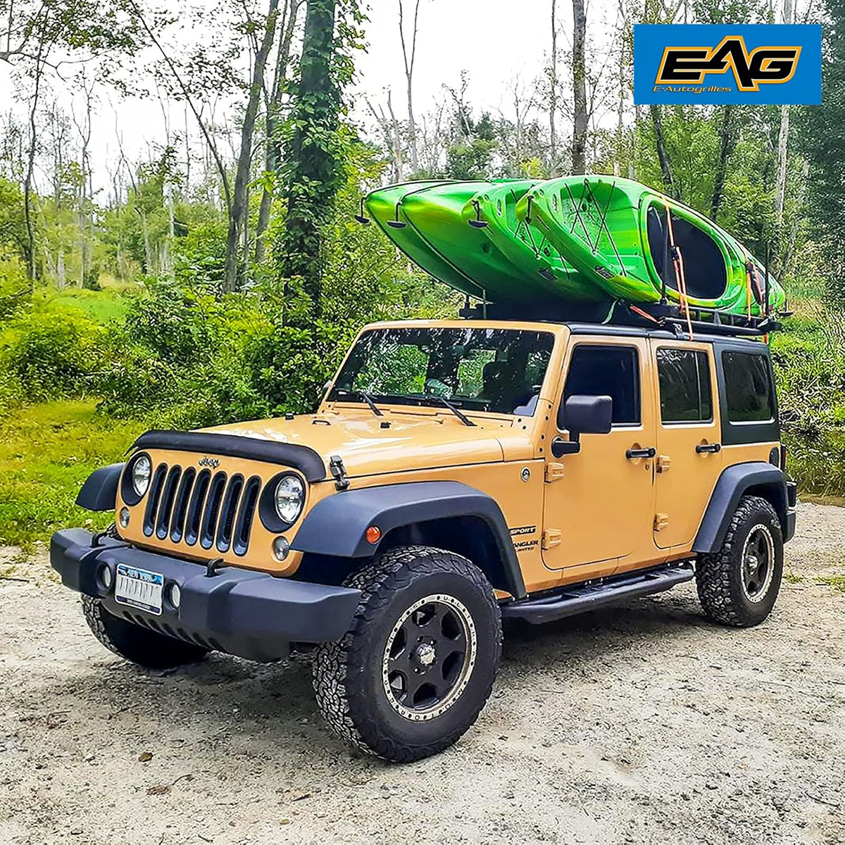 2/4 Door Roof Rack Cargo Basket with Wind Deflector 2 PCS S483674