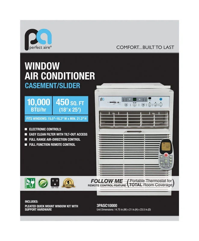10,000 BTU 115V Slider/Casement Window Air Conditioner with Remote Control U54239