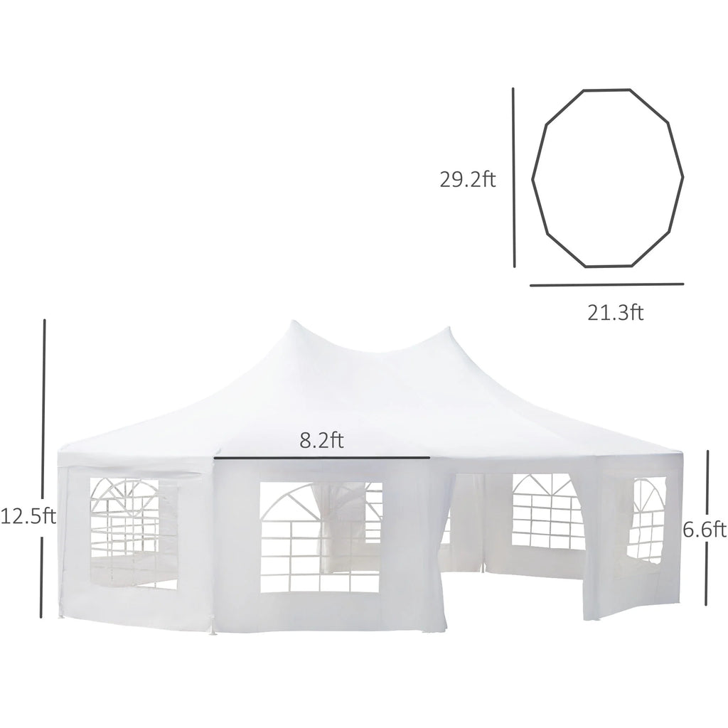 Canopy Party Event Tent with 2 Pull-Back Doors and Windows T411568