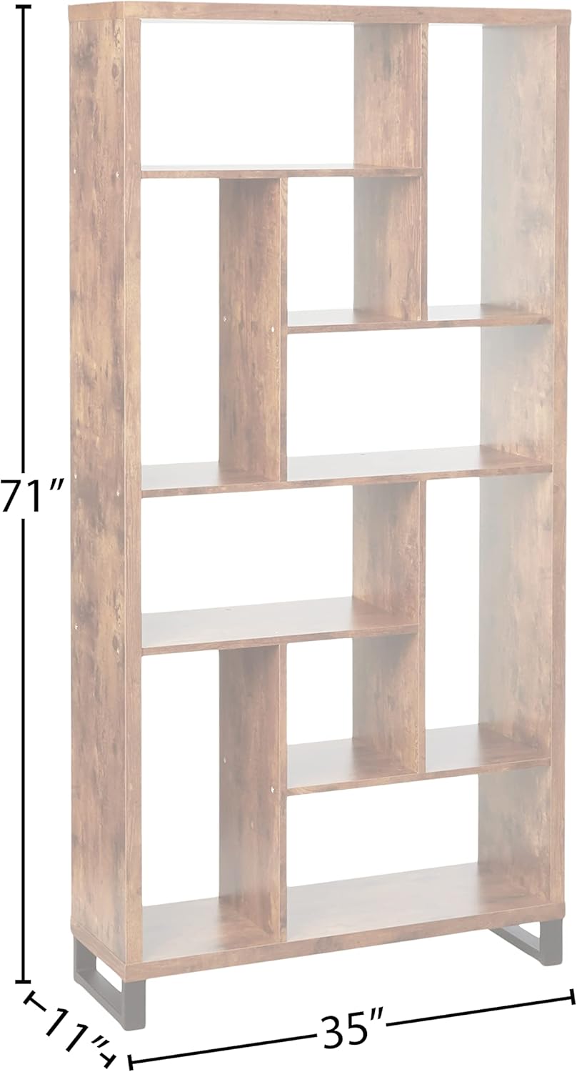 Antique Nutmeg Open Bookcase R798