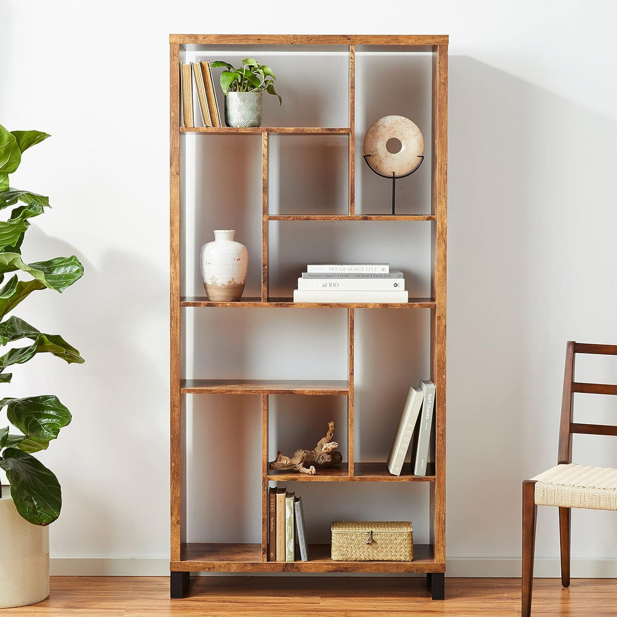 Antique Nutmeg Open Bookcase R798