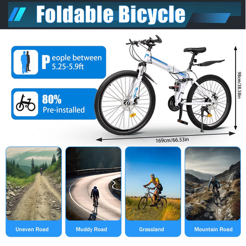 21-Speed Foldable Mountain Bike A208997