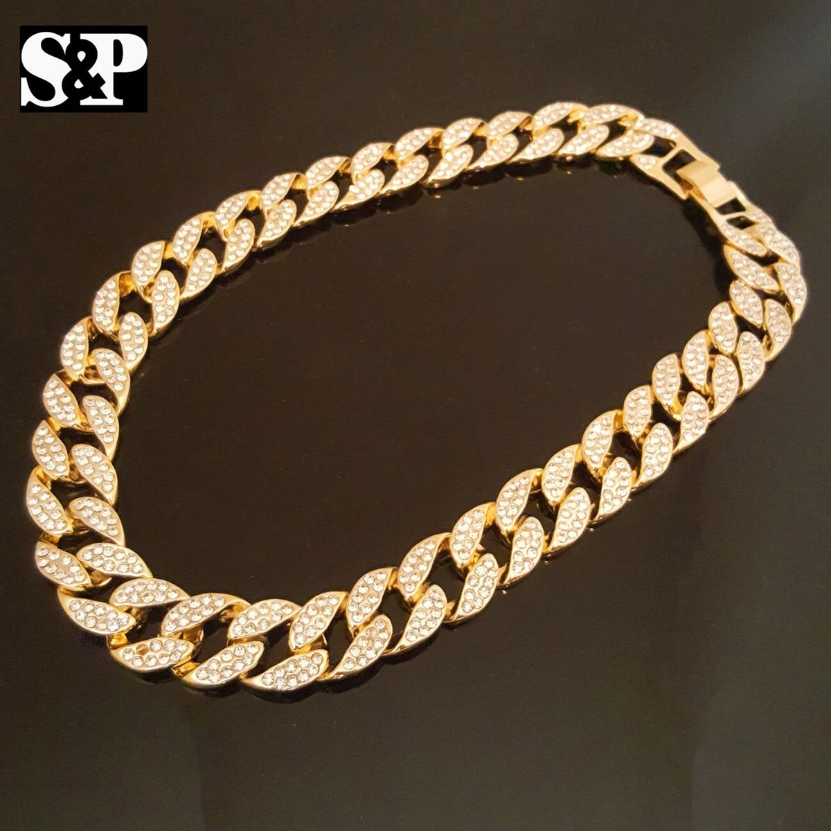 18" Full Iced Cuban Choker Chain Necklace N828979