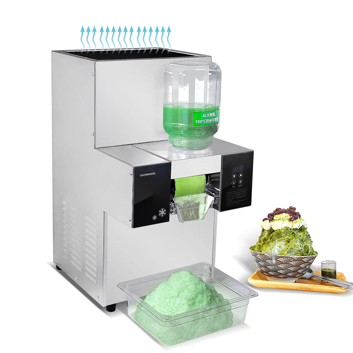 Commercial Automatic Snowflake Ice Maker, Shaved Ice Machine, Ice Crusher Shaver H92116
