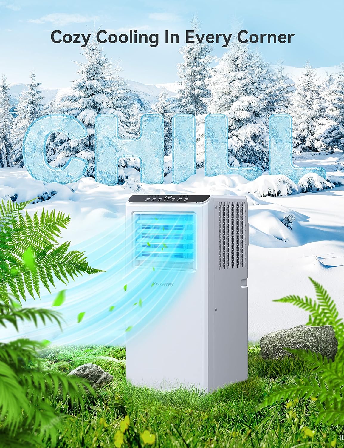 Portable Air Conditioner 8000 BTU 3-in-1 with Fan & Dehumidifier D517