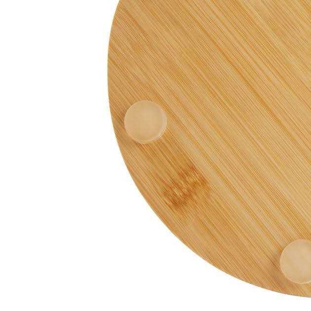 Slanted Non-Skid Elevated Bamboo Melamine Bowl with Stand D829691