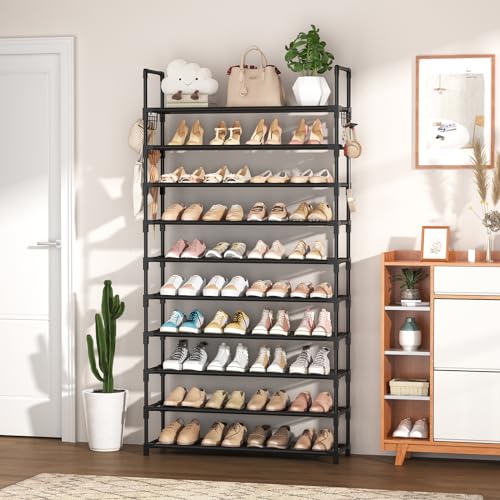10 Tiers 50 Pairs Metal Shoe Rack Q858