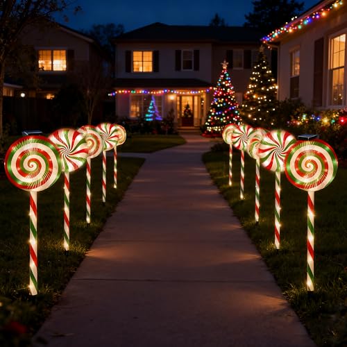 5 Pack Solar Powered Christmas Pathway Lights M210477