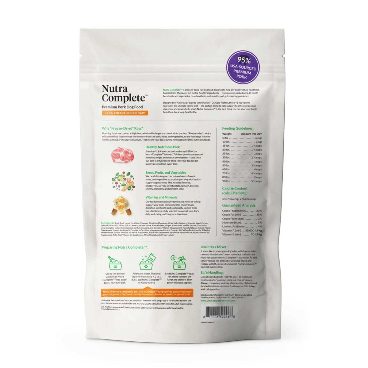 Freeze Dried Raw Pork Dog Food A17560