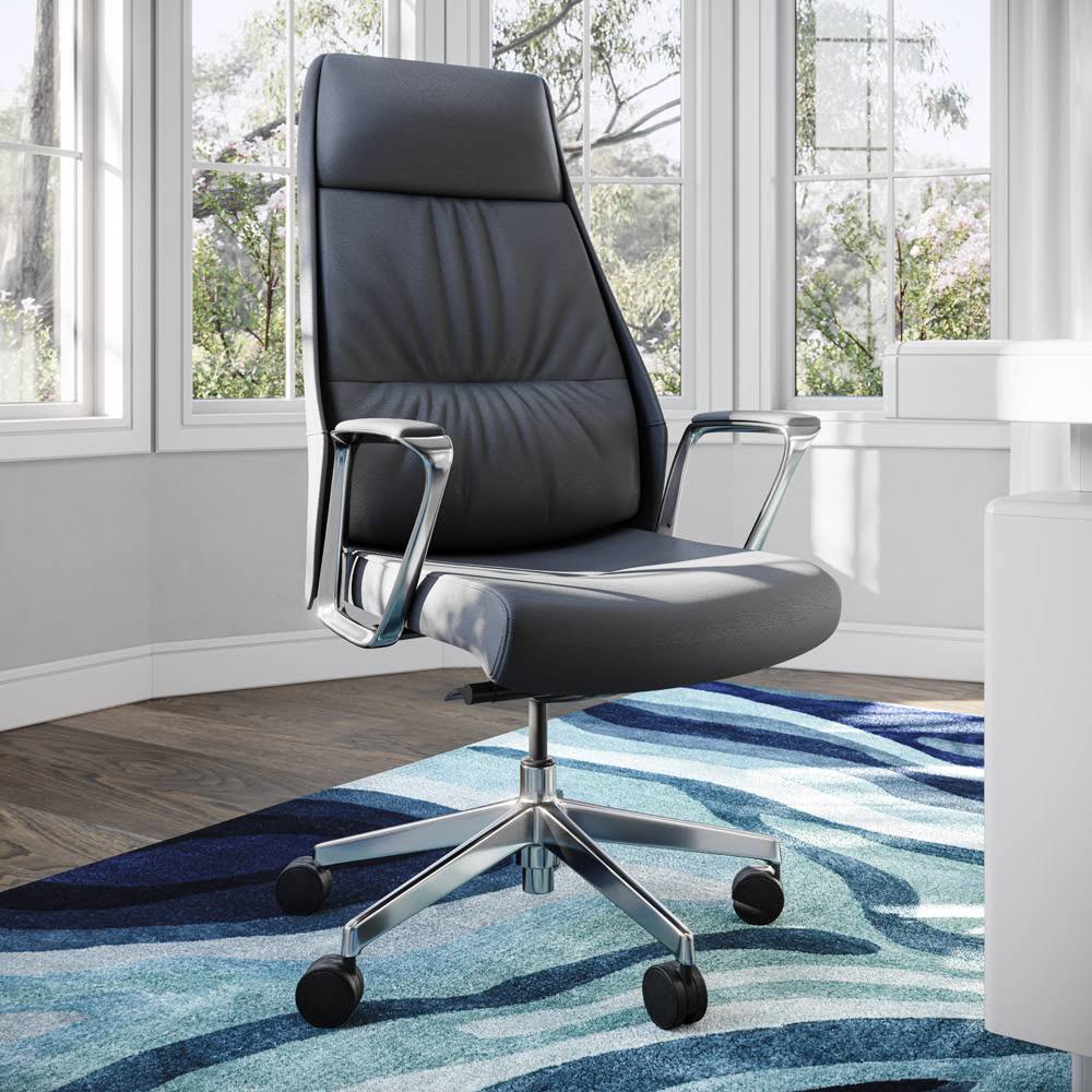 Dark Grey Leather Executive Chair A668360