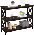 Espresso 3-Tier Console Table with Storage Shelves X57130