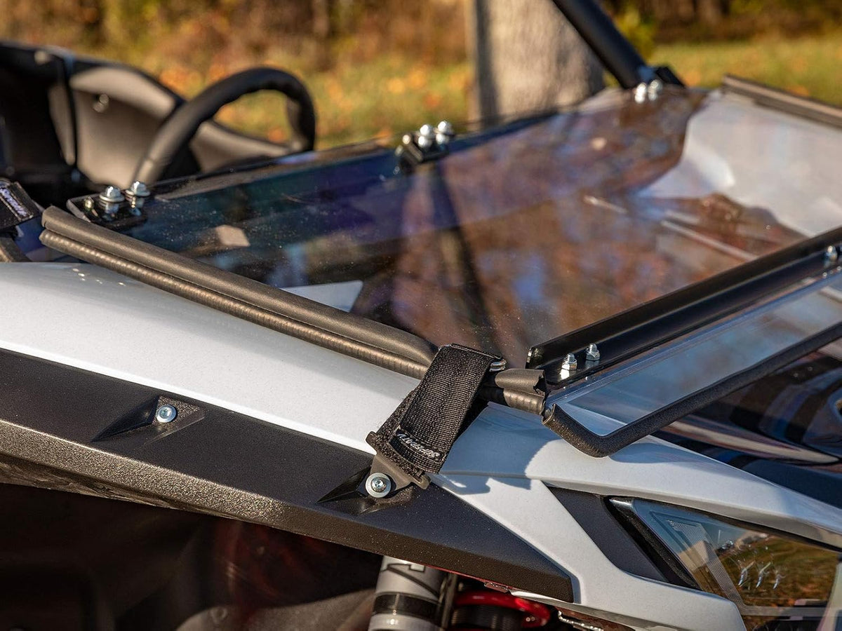 Scratch Resistant Flip Down Windshield, 1/4" Polycarbonate, Hard Coated U2124